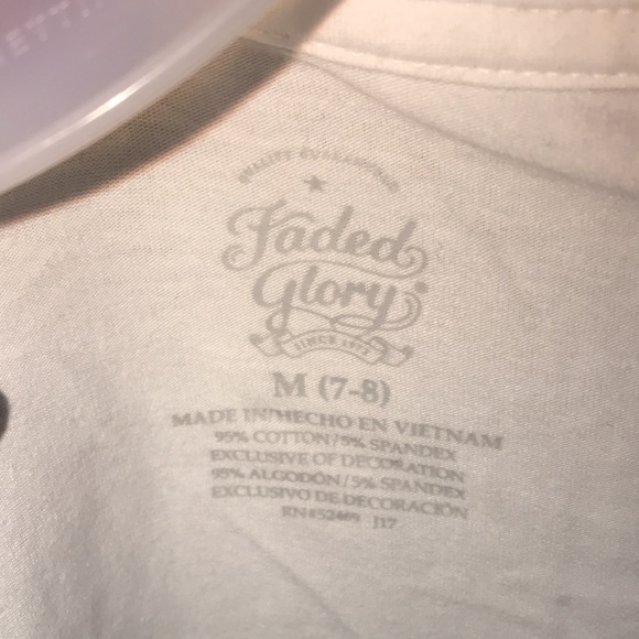 Girl’s Faded Glory Glittered Tee - Picture 8 of 8